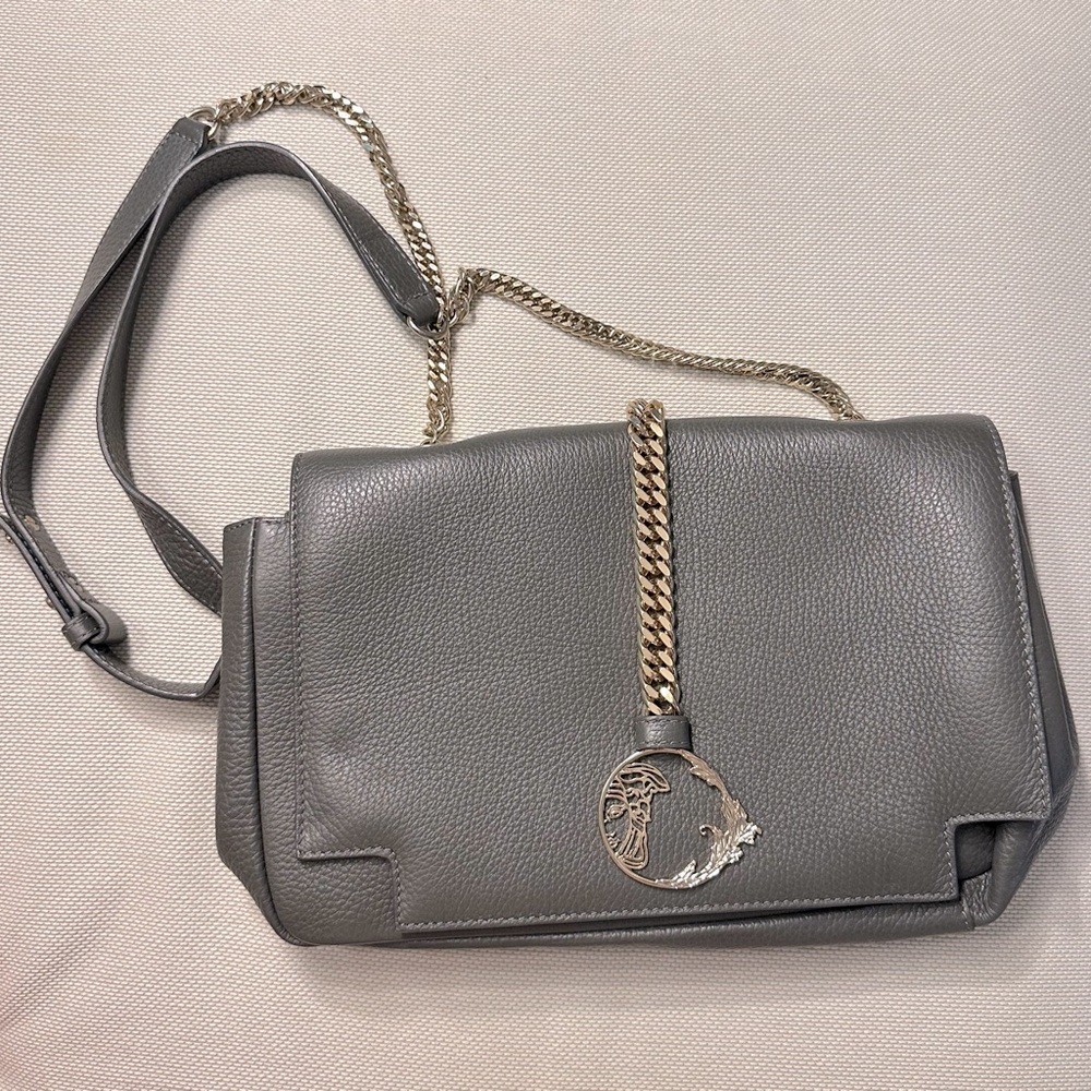 Versace Grey Leather Purse